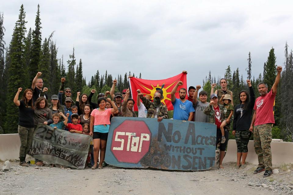 Representatives from the Unist’ot’en Camp pipeline blockade visiting Duncan