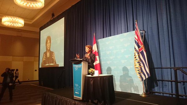 Premier Clark talks about potential First Nations Coast Guard role, deleted e-mails during stop in Nanaimo
