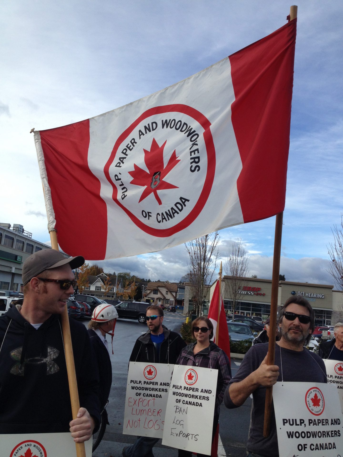 Protesters march through Duncan to raise awareness about sustainable forestry