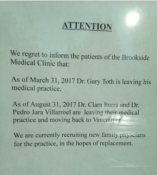 Lake Cowichan Residents Concerned After Doctors Give Notice