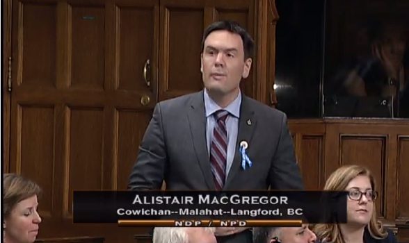 Alastair MacGregor Takes On New Role in NDP Shadow Cabinet