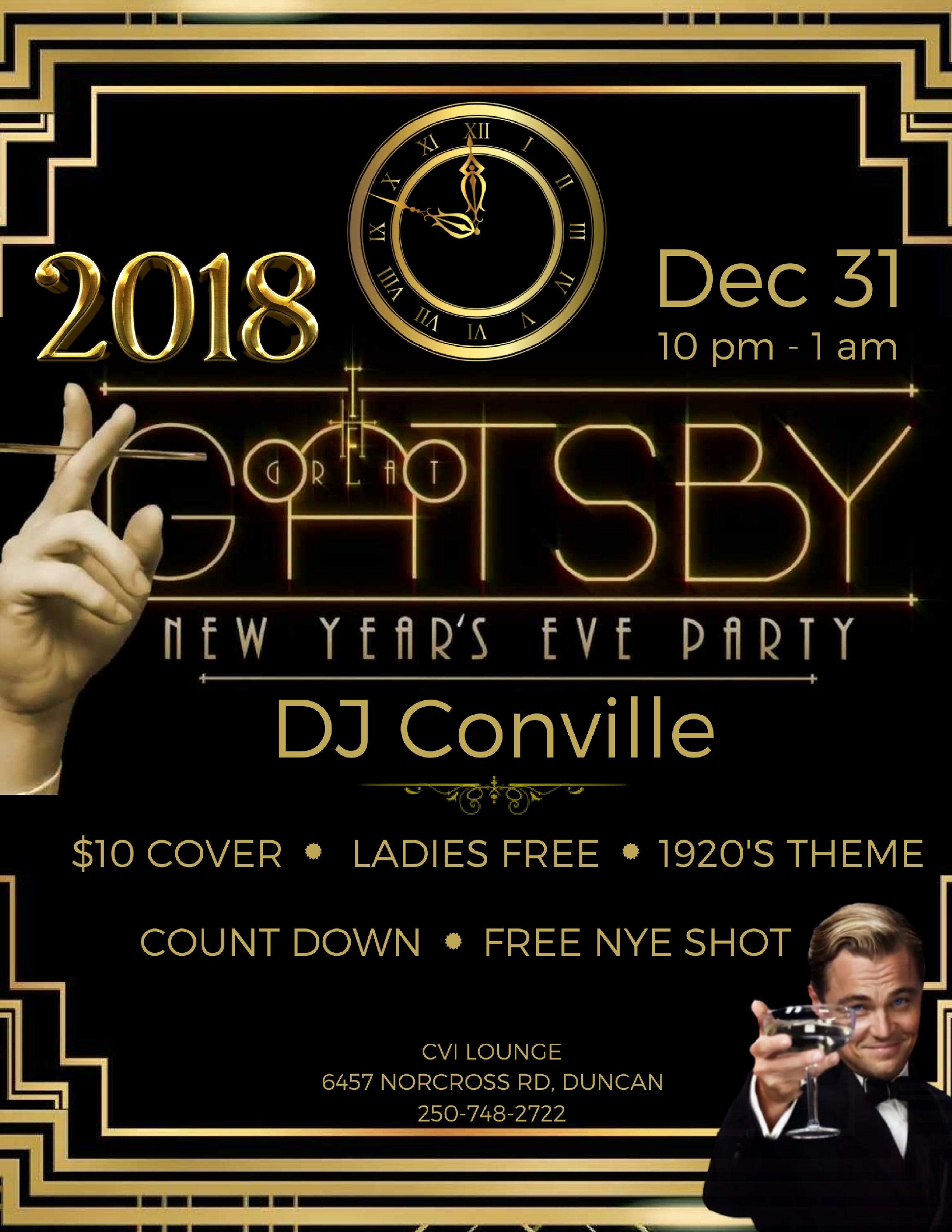 great gatsby themed nye party 2018 at the cvi my cowichan valley now gatsby themed party flyers