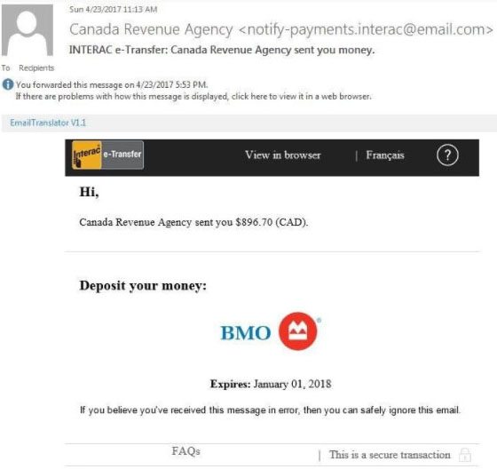 Canada Revenue Agency Scams Circulating In B.C.