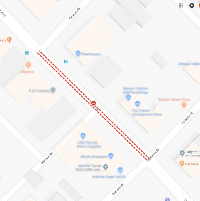 Construction Project on First Avenue in Ladysmith