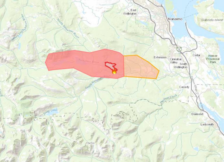 Evacuation Alerts and Orders Rescinded for Nanaimo Lakes Fire