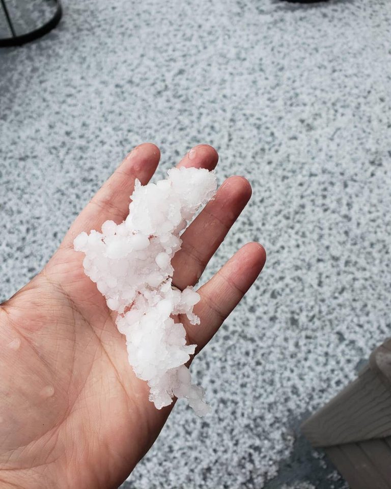 Hail in the Cowichan Valley
