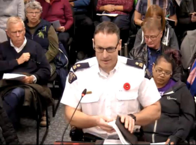 RCMP Inspector Presents Quarterly Report