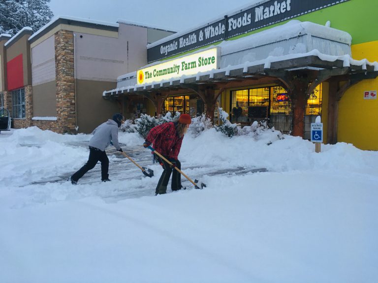 A Blanket of Thick Snow Makes Roads Slippery and Closes Schools