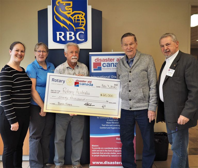 Cheque Presentation to Benefit Australia, Local Flood Situation