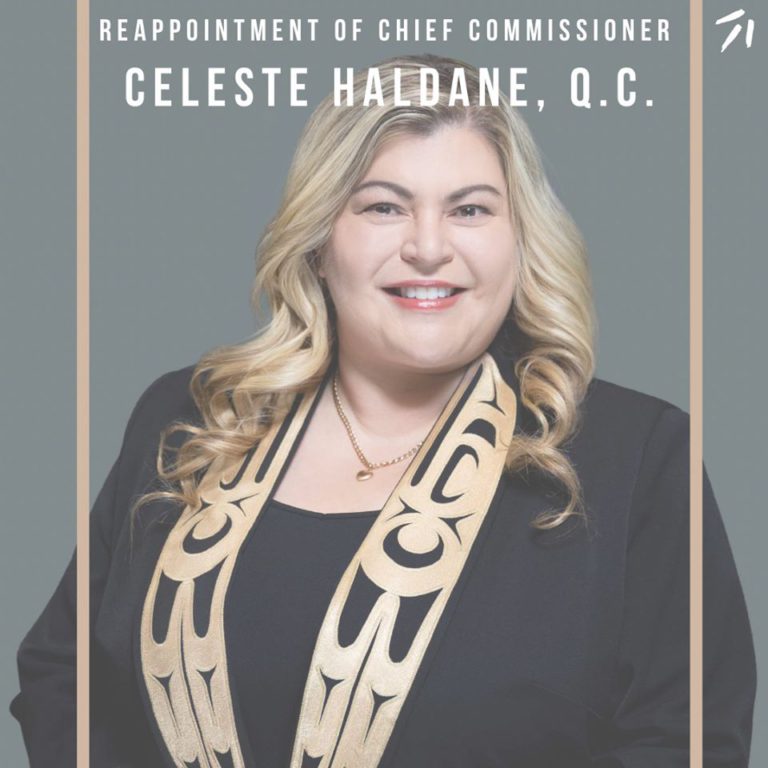Haldane Reappointed Chief Commissioner