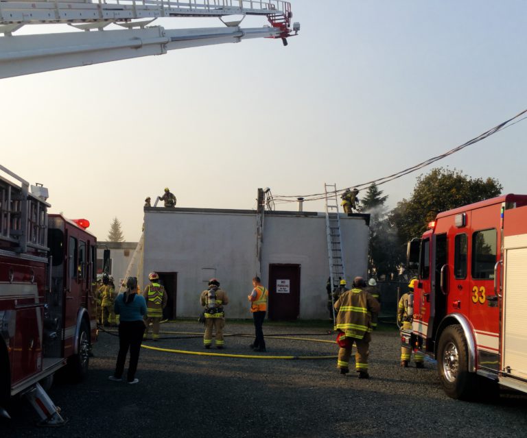 Fire at Cowichan Secondary School