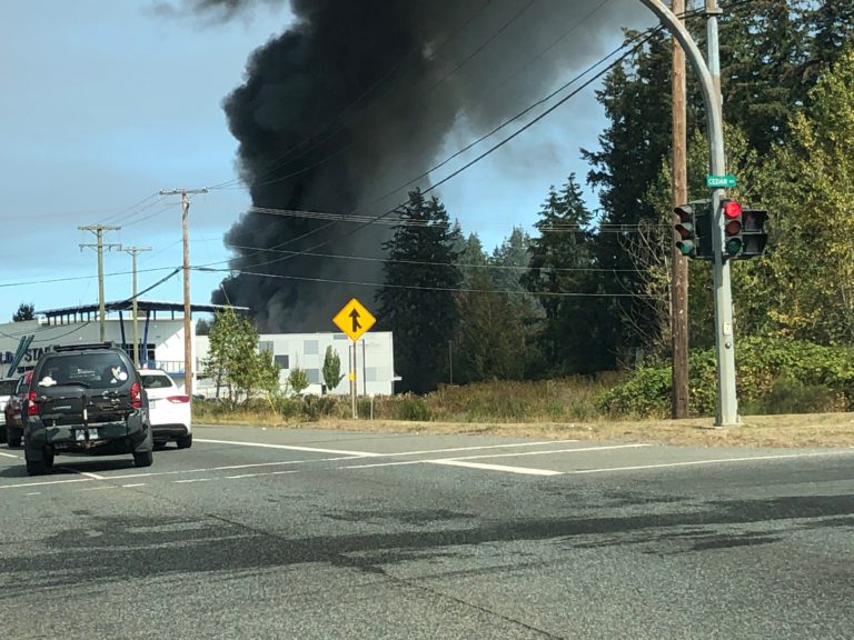 Nanaimo Firefighters Tackle Blaze at Steelyard