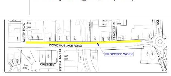 Roadwork Coming on Lake Cowichan Road in Duncan, Monday