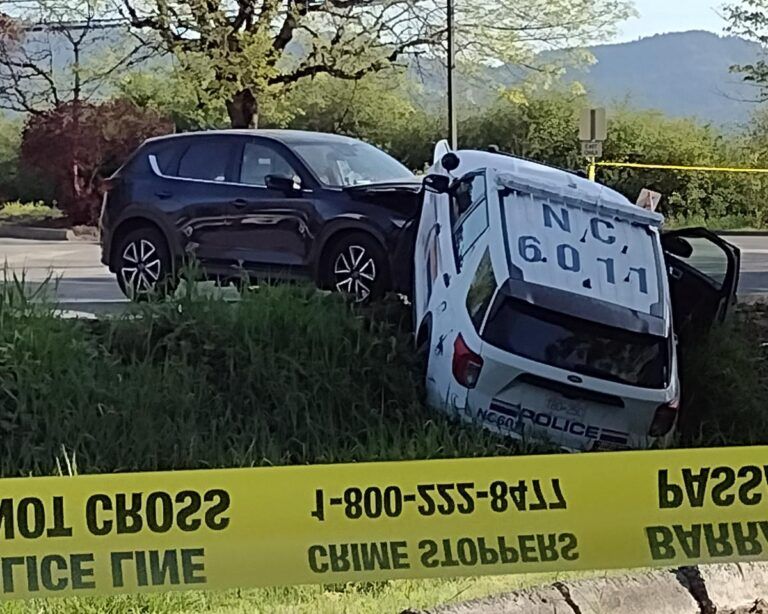 Officer and suspect sent to hospital following bizarre police parking lot incident