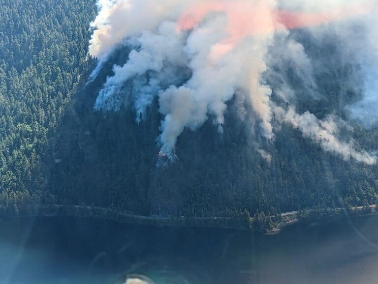 Detour open around Cameron Lake wildfire, but only for essentials