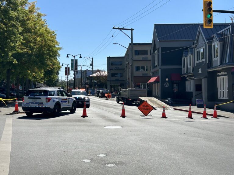 Natural Gas Line Damaged in Downtown Duncan