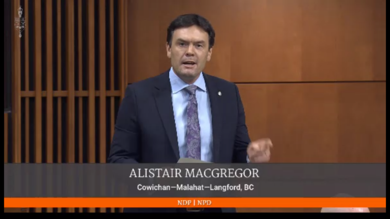 MP MacGregor talks food prices in House of Commons
