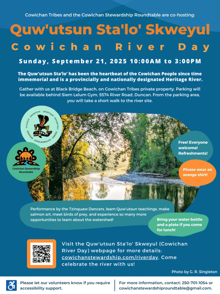 Cowichan River Day Quw’utsun Sta’lo’ Skweyul