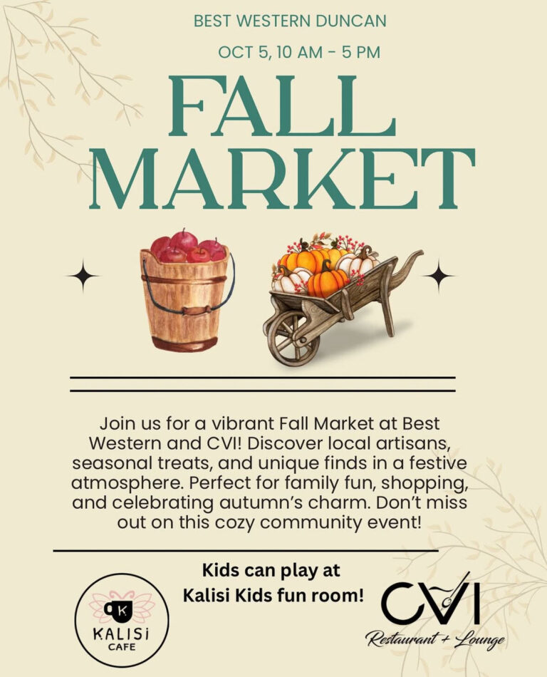 Best western Duncan and cvi lounge first fall market