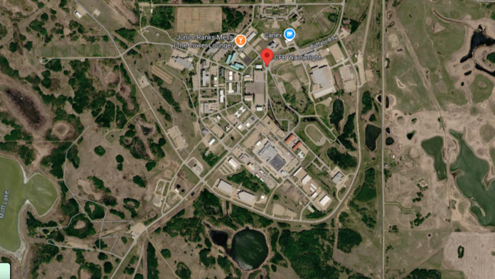 A screen grab from Google Maps showing CFB Wainwright.